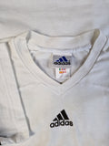 Vintage Adidas Shirt 2002 Fußballgott #20 Bedruckt Weiß XL