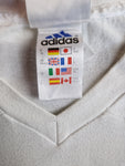 Vintage Adidas Shirt 2002 Fußballgott #20 Bedruckt Weiß XL
