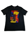 Modernes Air Jordan Shirt Newspaper Basketball Bedruckt Schwarz L