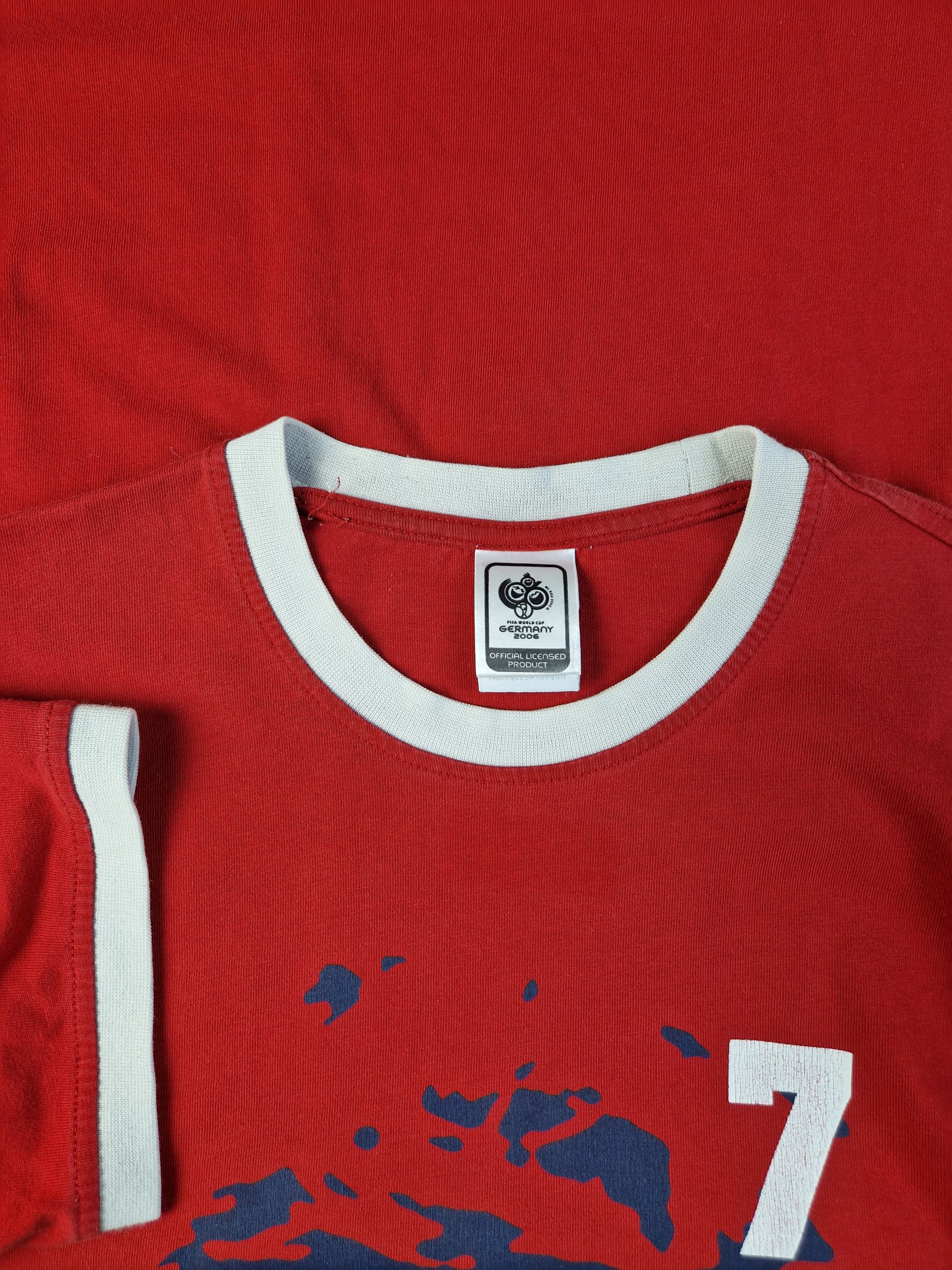Modernes Adidas Shirt Fußball World Cup 2006 #7 Schweinsteiger Rot S - RareRags