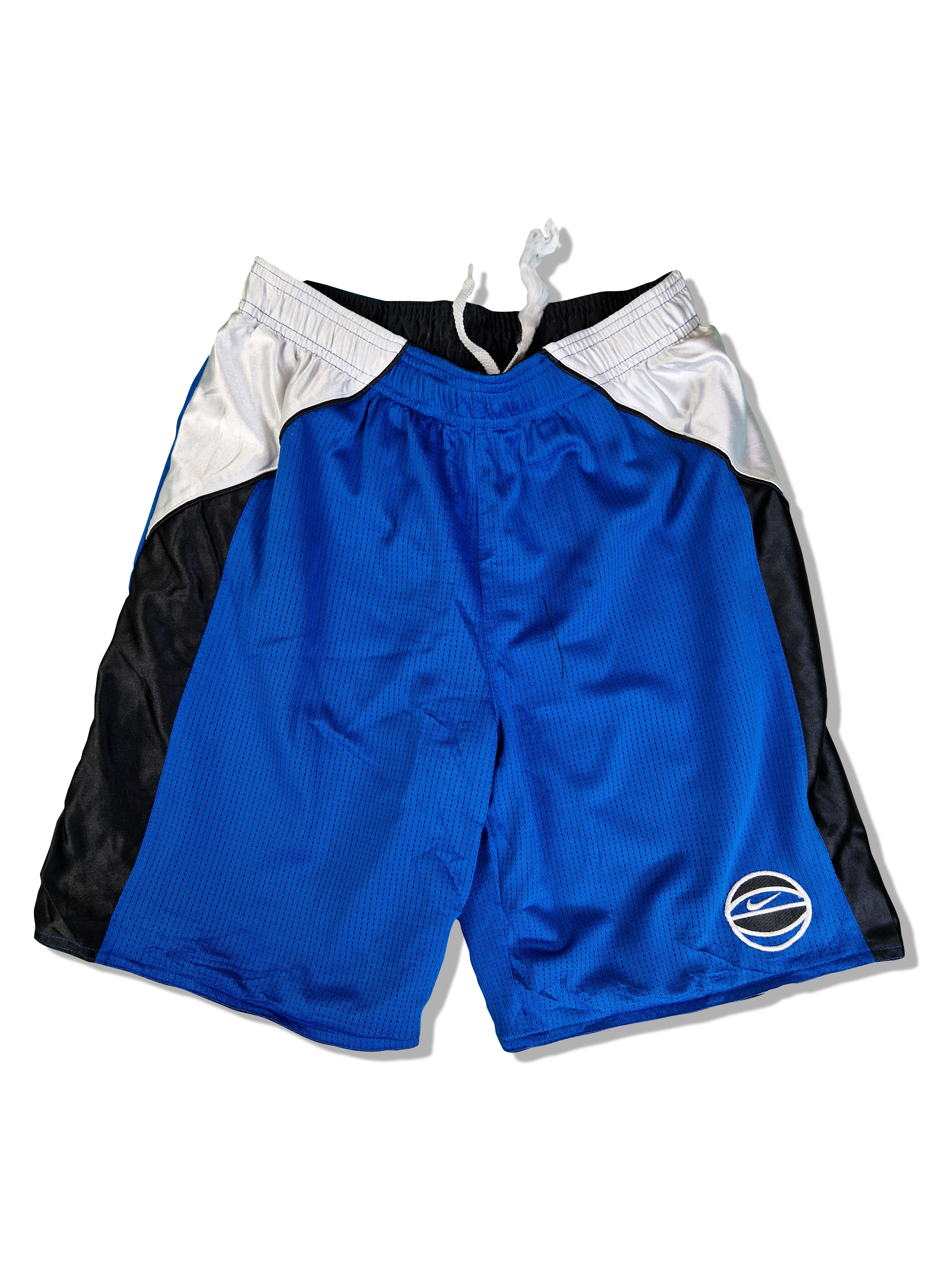Vintage Nike Shorts Basketball Reversible Blau Schwarz M-L