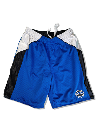 Vintage Nike Shorts Basketball Reversible Blau Schwarz M-L
