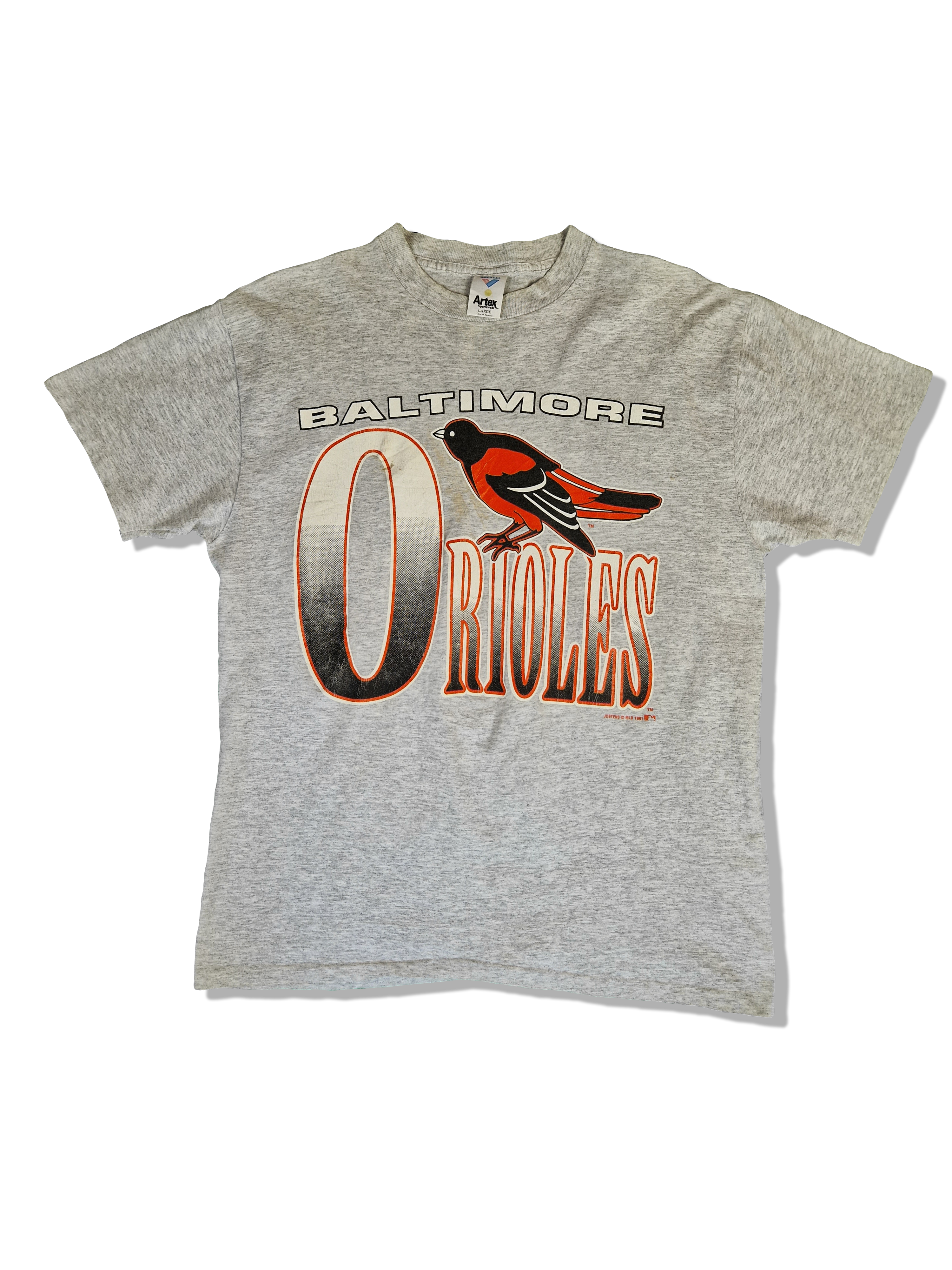 Vintage Artex Shirt MLB 1991 Baltimore Orioles Made In USA Single Stitched L - RareRags