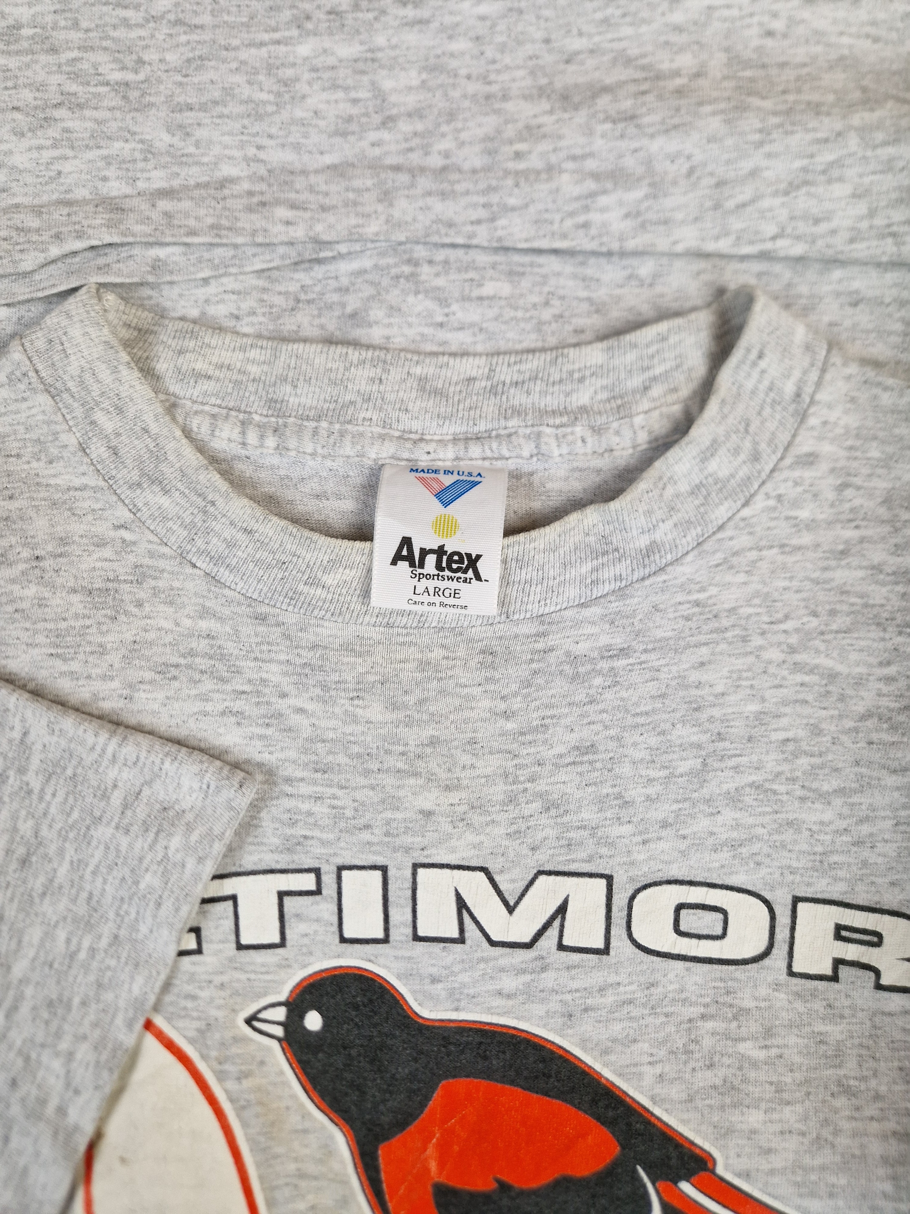 Vintage Artex Shirt MLB 1991 Baltimore Orioles Made In USA Single Stitched L - RareRags