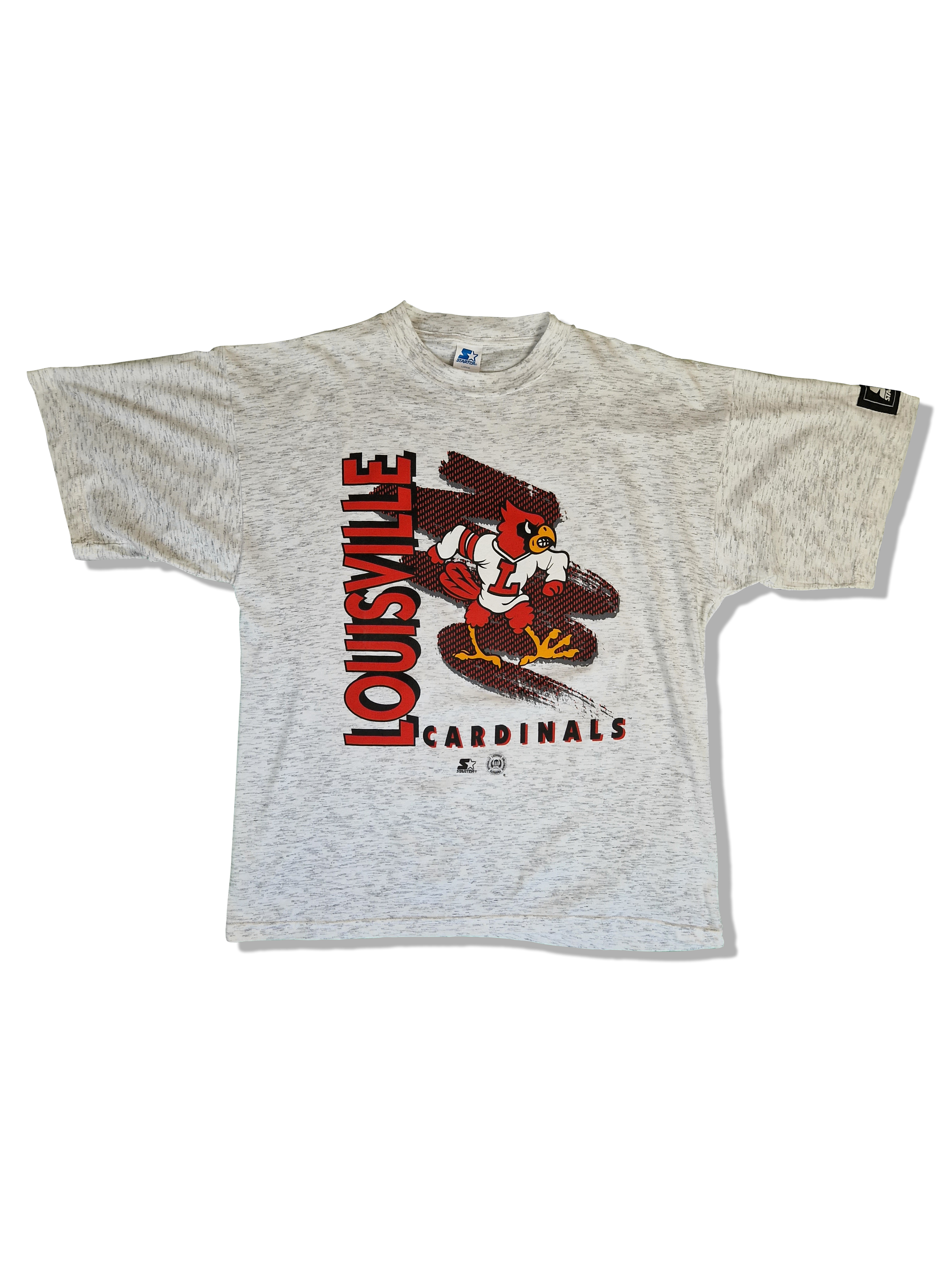 Vintage Starter Shirt Louisville Cardinales Heather Grau L - RareRags