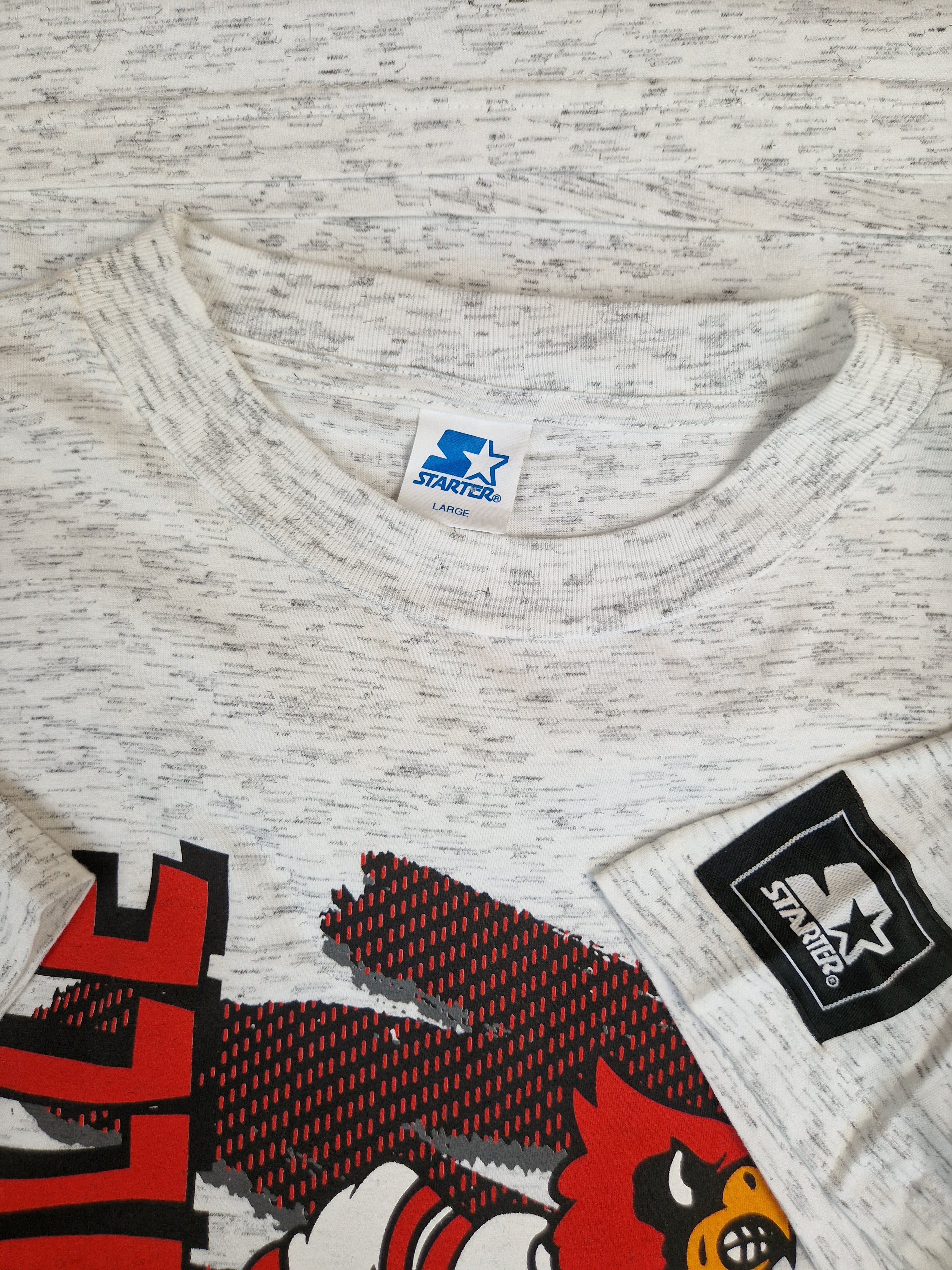 Vintage Starter Shirt Louisville Cardinales Heather Grau L - RareRags