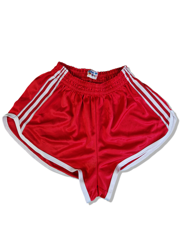 Rare! Vintage Adidas Shorts Glanz Sprinter Ventex Made In France Rot Weiß (50) M