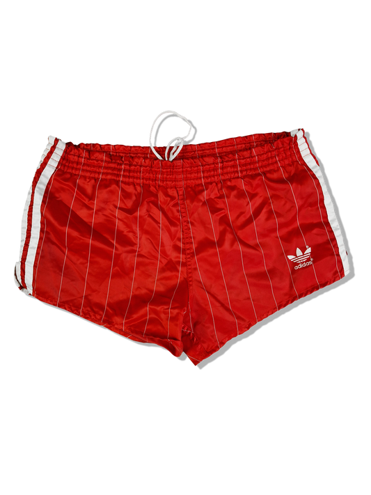 Rare! Vintage Adidas Shorts Glanz Sprinter Nadelstreifen Rot Made In West Germany Rot (D4) M-L