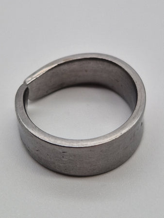 Upcycling Besteckschmuck Ring Basic Nirosta Silber Optik