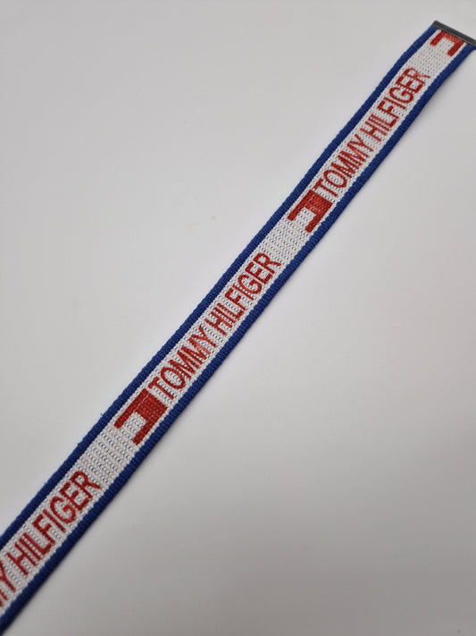 Y2K Tommy Hilfiger Gürtel Koppelschließe Weiß Blau