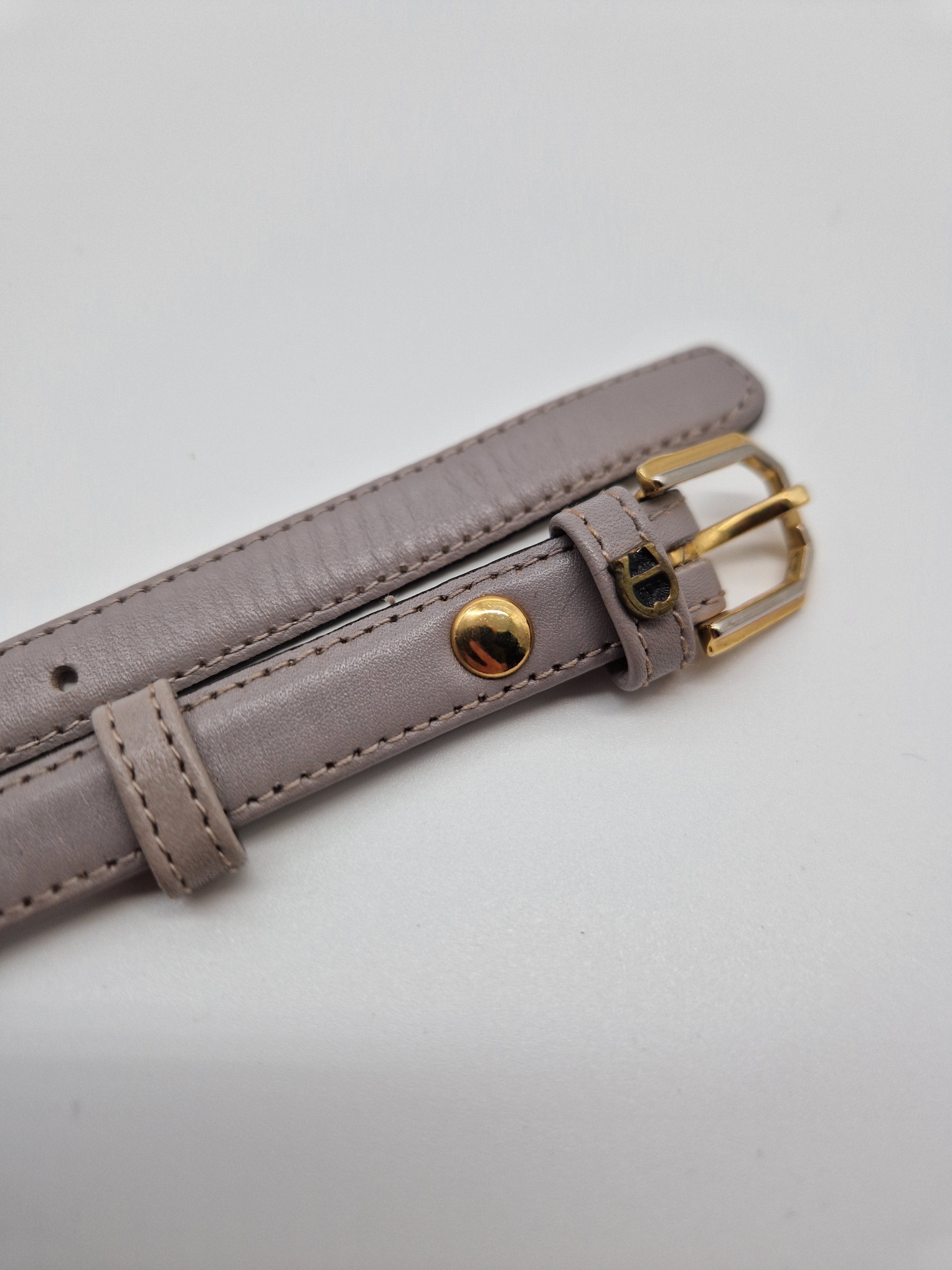 Vintage Aigner Gürtel Slim Basic Grau