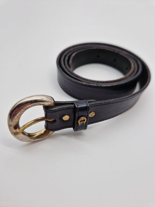 Vintage Aigner Gürtel Basic Schwarz
