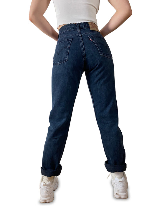 Vintage Levis Jeans 501 Basic Schwarz Grau W 29 L 30