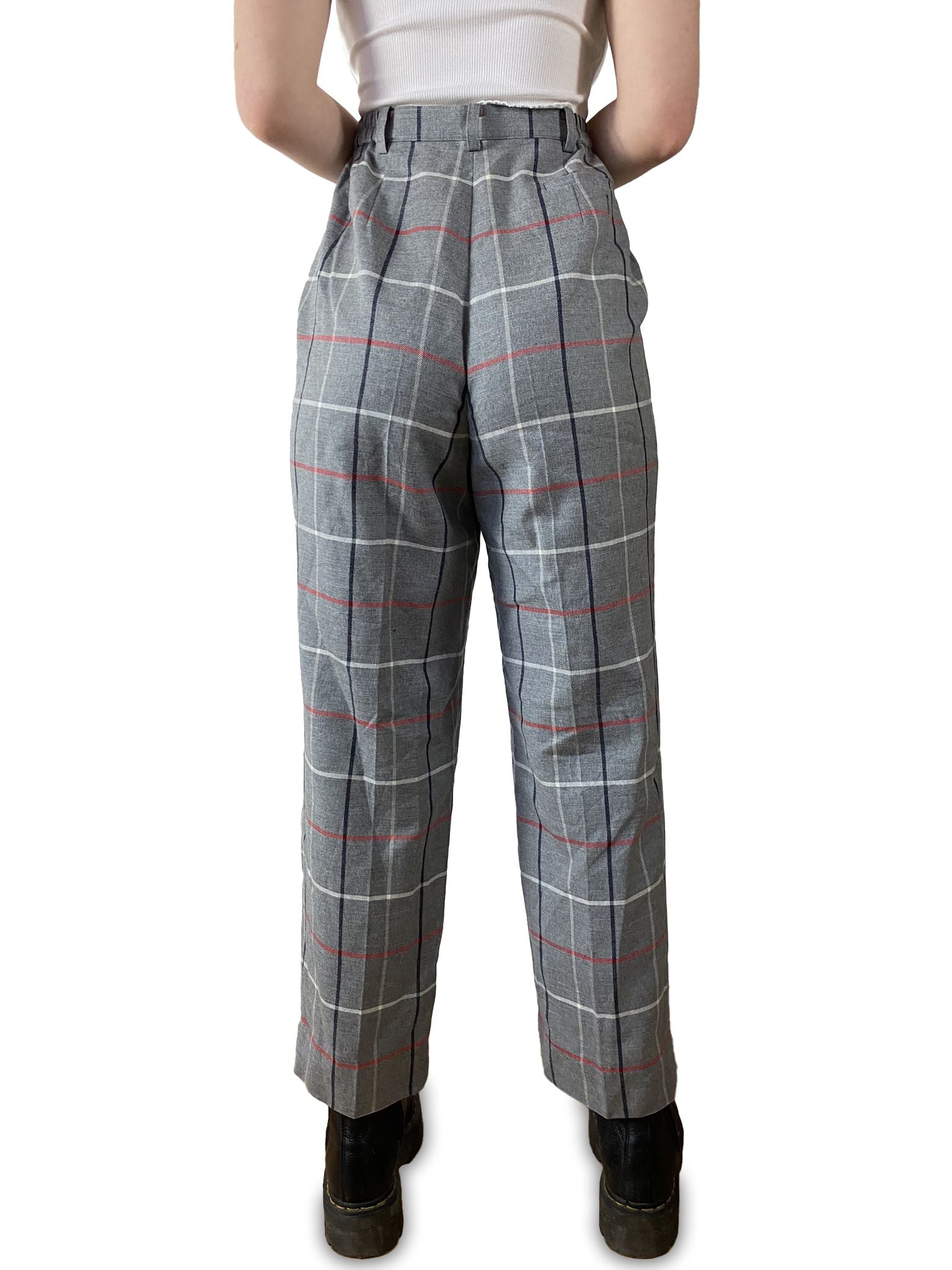 Vintage Burberrys Hose Kariert Grau M - RareRags