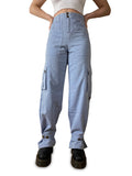 Y2K Dolce & Gabbana Cargohose Made in Italy Hellblau S-M