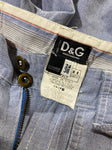 Y2K Dolce & Gabbana Cargohose Made in Italy Hellblau S-M