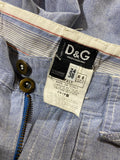 Y2K Dolce & Gabbana Cargohose Made in Italy Hellblau S-M