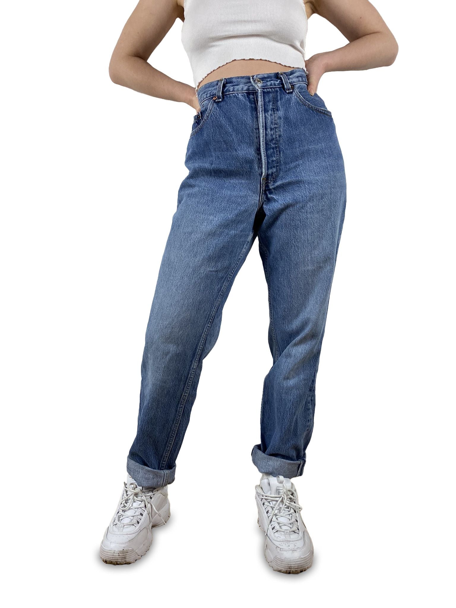 Vintage Levis Jeans Crazy Tag Blau S-M - RareRags