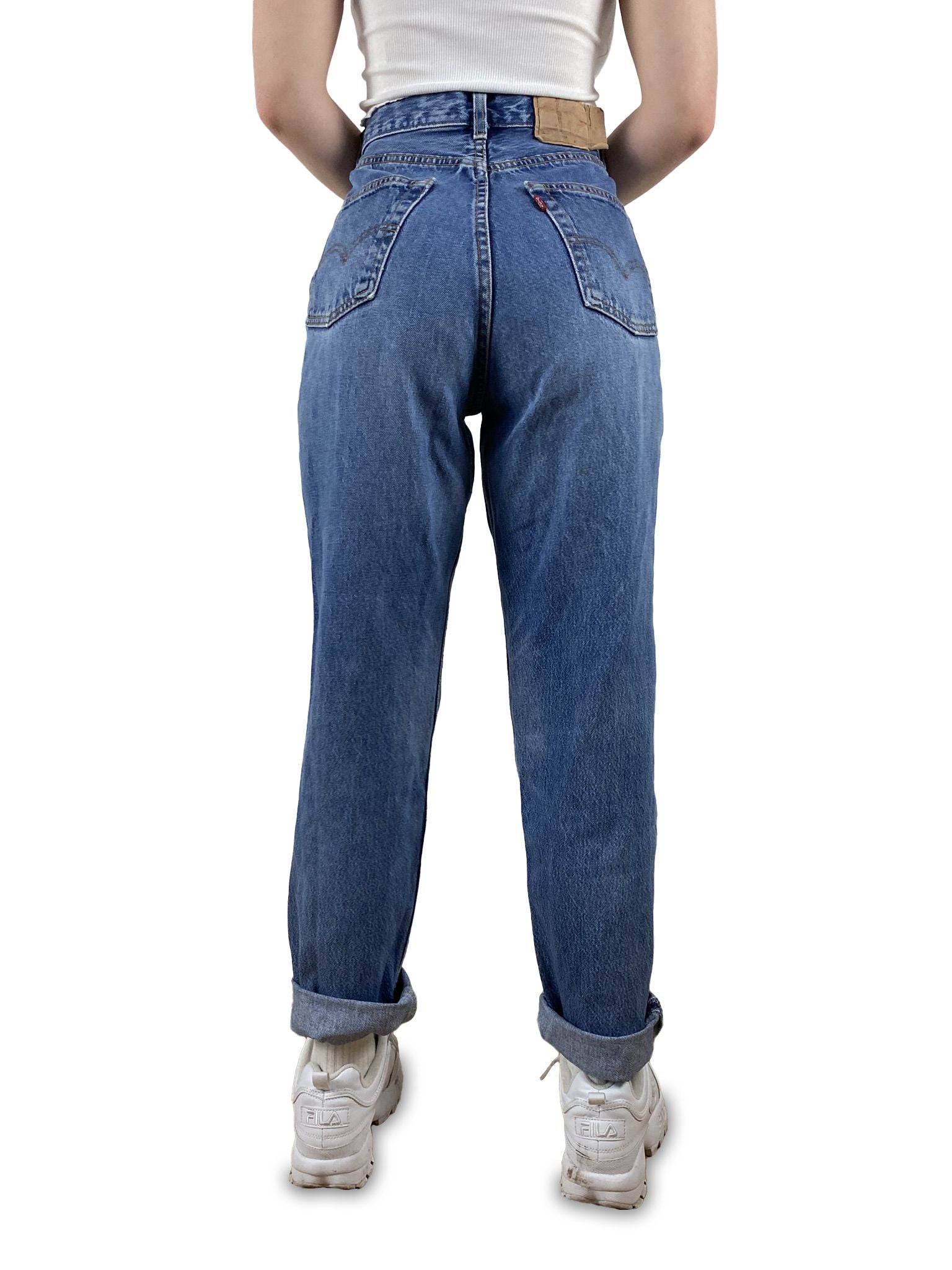 Vintage Levis Jeans Crazy Tag Blau S-M - RareRags