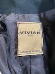 Vintage Designer Blazer Vivian Paris Exclusiv Schwarz Weiß S-M