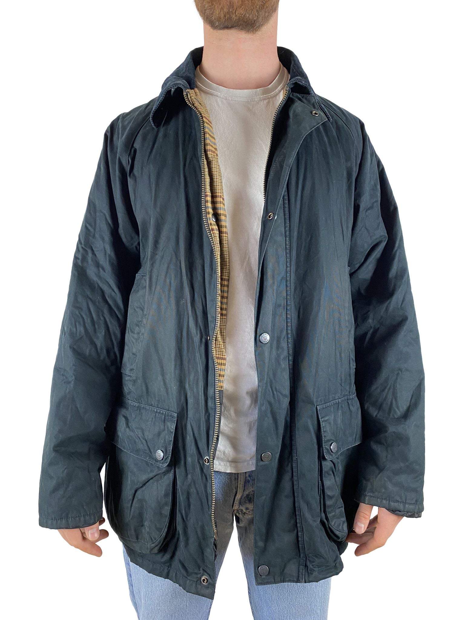 Basic Gant Wachsjacke Navy L - RareRags